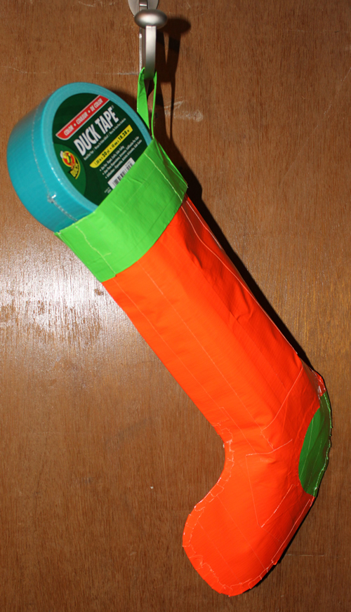 Duck Tape Holiday Stocking Step 17