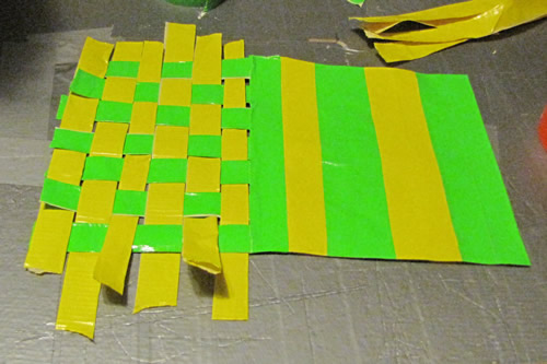 Duck Tape Woven Basket Step 5